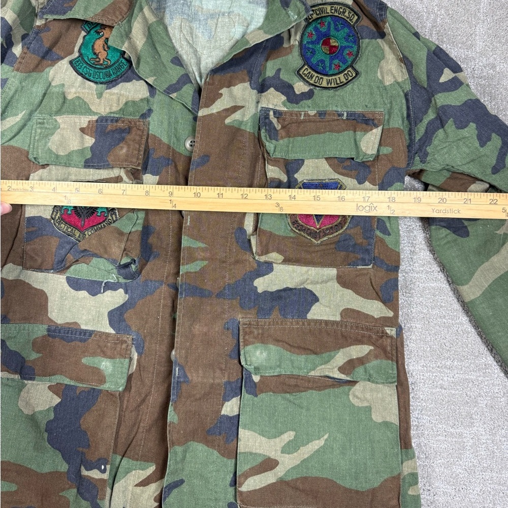 Vintage US Military Army Camo Patch Shirt Jacket Men Size Small - Picture 6 of 9